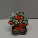 Feng Shui Quartz Crystal Money Tree Bonsai Style Decoration for Luck and Wealth (Green)