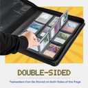 9-Pocket Toploader Binder, Clovecat Premium Card Book Holds 252 Trading Card with 20 Removable Top-loader SleevesPU Card Holder Folders,Card Album for MTG, TCG, Yugioh, Game & Sports Cards(Gray)