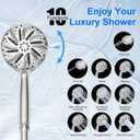 Handheld Shower Head with Filter, 10 Spray Modes High Pressure Filtered Shower Head,Soft Water Filter Remove Chlorine and Filter Hard Water,Chrome