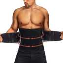 TAILONG Neoprene Waist Trimmer Ab Belt for Men Waist Trainer for Women Corset Slimming Body Shaper Workout Sauna Sweat Band (XX-Large, Black)