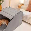 Extra Large Dog Bed House, Cozy Dog House Indoor, Memory Sponge, Plush Dog Cave Bed Crate Cushion with Non-Slip Bottom for Medium Large Dogs (Grey, XL)