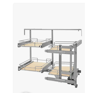 Rev-A-Shelf 18 in Two-Tier Organizer for a Blind Right, Standard, Chrome