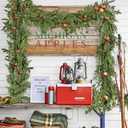 9FT Pine Cedar Christmas Garland, Christmas Greenery Garland,Realistic Cypress Garland for Holiday Mantel Fireplace Table Centerpiece Decoration