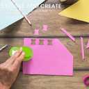 HAUSTGO File Tab Punch, File Tab Puncher for Paper Crafts, File Tab Craft Punch for Scrapbooking, Bullet Journals, Bible Tabs, Making Cards, Planners, Billing Hanging Files