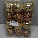 12 PCS Large Christmas Ball Ornaments Set for Tree, Shatterproof Xmas Tree Decorations Balls, Assorted Design Plastic Ornaments for Holiday Wedding Party, Big Brone Christmas Balls (Vintage Bronze)