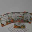 6 Pcs Little Cutie Orange Baby Shower Table Decorations Take One Sign Thank You Acrylic Sign Centerpieces with Stand 5 x 7" Floral Birthday Party Decorations