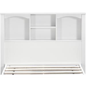 OS Home and Office Furniture Twin Sized White Bookcase Headboard