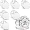 25Pcs 40mm Blank Challenge Coin Threaded Edged 40 mm with Acrylic Protection Box Hand Personalized DIY Craft Coin for DIY Crafts Birthday Travel Commemorative Collection