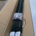 5 Feet (L) Fence Post 10 Pack Metal Fence Posts, Green Garden Fence Post with 20 Zip Ties and 20 Metal Clips, for Wire Fencing, Yard, Lawn, Outdoor Landscaping