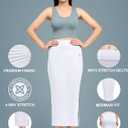 TRENDMALLS Saree Shapewear Petticoat for Women, Cotton Blended, petticoat,Skirts for Women, shape wear dress for saree (White, M)