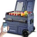 BODEGACOOLER 12V Portable Refrigerator,48 Quart(45L) Car Fridge,RV Car Refrigerator,Portable Fridge Freezer, -4-68 Cooler APP Control 12/24V DC and 100-240V AC for Car,Travel(2 Doors) (blue)