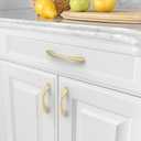 Asidrama 10 Pack 5 Inch(128mm) Brushed Gold Cabinet Pulls Cabinet Handles Cupboard Handles Kitchen Cabinet Hardware for Cupboard Drawer Pulls