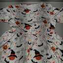 Toddler Baby Girls Halloween Dress Kids Floral Ruffle Flare Sleeve Skirt Outfit Fall Winter Clothing Back A Line
7/8Y