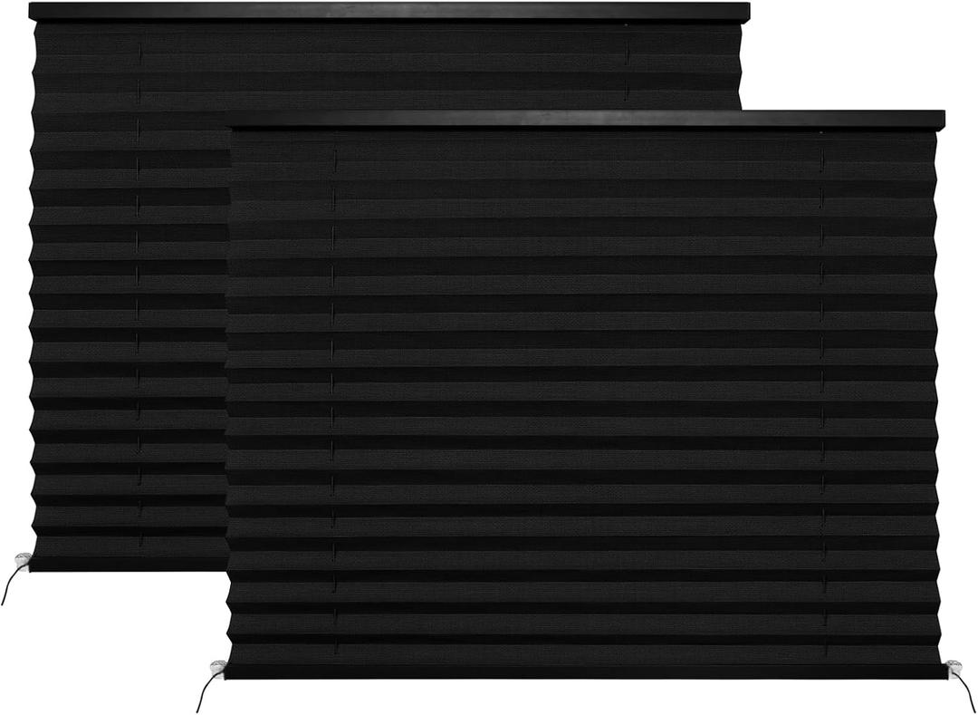 NOVINO RV Shades,RV Blinds for Camper Window, Camper RV Pleated Shades,RV Privacy Blinds for Motor Coach RV Camper Travel Trailer Motorhome Solar Shade (26" W X 24" L)-2Pack