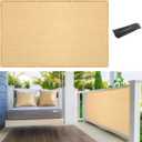 Balcony Screen Privacy Fence Cover UV Protection 3' x 40' Height Shield for Deck, Patio, Apartment, Backyard, Patio, Outdoor Pool, Porch, Railing, Beige