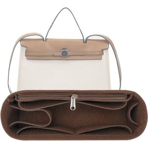 Lckaey for Handbags Herbag 31 organizer Purse Organizer insert 1011brown-26.5 * 7.5 * 13cm