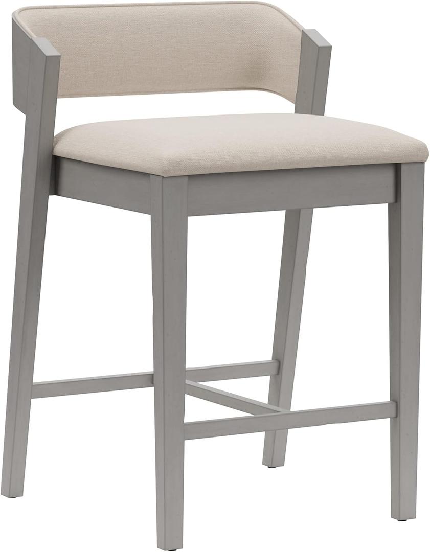 Hillsdale Dresden Wood Counter Height Stool, Distressed Gray
