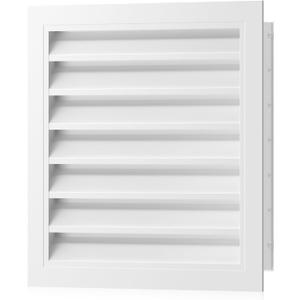18" X 18" Gable Vents, Hon&Guan Aluminum Alloy Attic Vent with Removable Filter Mesh for Houses Door Vents for Exterior Doors [Vent Opening: 15.3” x 15.3”], White