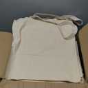 NPBAG 100 Pack 15'' X 16'' Natural Cotton Tote Bags, Lightweight Blank Bulk Cloth bags with 1pc of PTFE Teflon Sheet (Medium)