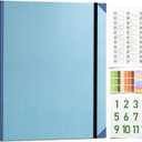 The Life Book Document Organizer - Binder for Important Documents, Document Organizer Foliofor Bills Checks Birth Certificates etc (Blue)