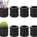 8 Pcs Tire Shaped Pen Holder Car Tire Planter Holder for Men Mechanic Gift Desk Office Home School Accessories Decor Christmas Novelty Funny Supplies Cactus Succulent Planter Pot