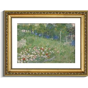 VIYYIEA Gold Framed Wall Art Canvas Print Home Decor Flower Van Gogh Wall Art Vintage Botanical Garden Prints House Decor Floral Paintings Pictures for Living Room Bedroom 11x14in