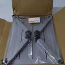 Adjustable Height Aluminum RV Step, Stable Foldable Platform Step Stool, Supports Up to 1,000 lb, Non-Slip Rubber Feet and Platform Mat, Easy to Carry (Silver)