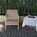 Patio Seat Cushion Covers,Washable Slip Covers Replacement,Waterproof Outdoor Furniture Chair Cushion Pillow Seat Cover for Couch,Garden,Sofa,Flax,24"24"4"(4 Covers Only)