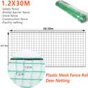 4'x100' Temporary Fence, Garden Fencing Plastic Mesh Fence, Safety Fence, Snow Fence, Construction Fence, Animal Barrier for Dog, Deer, Chicken, Poultry, Deer, Rabbit, Green