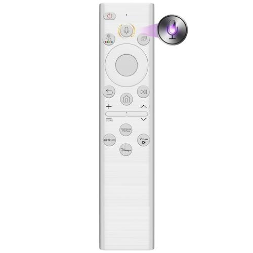 B BraiNice Replacement for Samsung Frame TV Remote, for All 2018-2025 Samsung Remote Control for Smart TV with Voice Control, Mic & Bluetooth, QLED, UHD & More, Not OEM/Original Whit