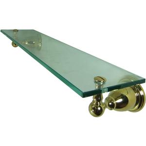 Kingston Brass BA1759PB Heritage Glass Shelf, Polished Brass, 2-1/2"