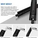 VADANIA #D53 44" Black Heavy Duty Locking Drawer Slide with Lock, 1-Pair
