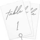 Black Table Numbers - Wedding Reception Cards 1-30, 4x6 inches