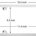 License Plate Frames, Indeed BUY 2 Pcs 4 Holes Slim Stainless Steel Polish Mirror License Plate Frame and Chrome Screw Caps