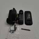 Pure Mechanical Keyless Entry Keypad Door Knob Lock,Double-Sided Combination&Handle for Front Gate,Auto Locking,Interior Exterior Push Button Code&Lever Set for Fence,No Battery(Matte Black)