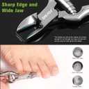 BEZOX Heavy Duty Podiatrist Toenail Clippers for Thick and Ingrown Nails, Stainless Steel Toe Nail Clipper, Pordiatry Ingrwon Toenail Tools - Silver