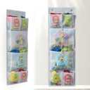 Room Hanging Storage Organizer, Fun & Colorful Storage & Organization for Clothes, Toys, & More. Wall & Door Attachable, Water-Resistant, Ideal for Kids' Room, Locker Kindergarten or Playroom (Gray) (Grey)