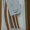 LITTLE TREE 23.6-Inch, 3-Tier Modern Narrow Side Table with Storage for Small Spaces, Living Room, Bedroom. Brown