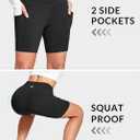baleaf Women's 6"/8" High Waisted Biker Shorts with Pockets for Gym Workout Yoga Running Athletic (XXXL)