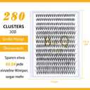 3 x B&Q Individual Lashes 280 Clusters False Eyelash 30D 40D 50D Lash Clusters Extensions DIY Eyelash Extensions at Home (30D-0.07C,10-18MIX)