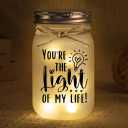 BeneCharm Friendship Gifts for Women Birthday, Thank You Appreciation Gifts for Women, You are The Light Mason Jar Night Light, Friendship Gift for Best Friends, Besties, Teachers, Nurse, Moms