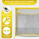 Golf Hitting Net with Extra Striking Net, 10x7ft Heavy Duty Golf Practice Net for Golfer Backyard Driving Swing, Golf Impact Net Cage Metal Frame with Storage Bag and Elevated Base, Indoor Outdoor Use