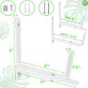 HFHOME 4 PCS Adjustable Planter Box Brackets (6 to 12.5 in), Universal Window Box Brackets, Heavy Duty Metal Flower Box Wall Mounting Hooks for Balcony, Fences, Patio, and Garden - White