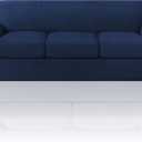 PrinceDeco T Cushion Sofa Slipcover 4 Pieces Sofa Covers for T Cushion Couch Soft Sofa Slip Covers Furniture Protector with 3 Individual T Shape Seat Covers Width Up to 90 Inch -Navy
