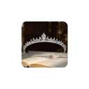 SWEETV Princess Tiaras for Women, Gold Crystal Crown for Birthday, Wedding Headbands for Bride, Rhinestone Tiara Headpieces Hair Accessories for Quinceanera Pageant Prom (1 Count (Pack of 1), 01.Silver)