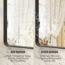 20x24 Inch Black Metal Framed Bathroom Mirror for Wall