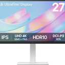 LG 27US550-W 27-inch Ultrafine 4K UHD (3840 x 2160) IPS Computer Monitor, 60Hz, HDR10, Reader Mode, HDMI, DisplayPort, Tilt/Height/Swivel/Pivot Adjustable Stand, White