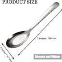 MIUPOO Thickened Stainless Steel Soup Spoons, Asian Chinese Japanese Flat Soup Spoons Large for for Ramen Noodles Bowl Table Serving, Silver, 1.77Inches, 4 Pieces