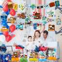 2 x Travel Birthday Party Decorations, Adventure Begin Party Decorations for Around The World Party Graduation Farewell Retirement Party Supplies