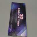 3D Sleep Eye Mask with Removeable Cover for Women Men, Peek-a-Boo Sleeping Mask with Blackout Strip to Allow Some Light in, Eye Cover for Lash Extensions, Blindfold with Adjustable Strap, Inkiness